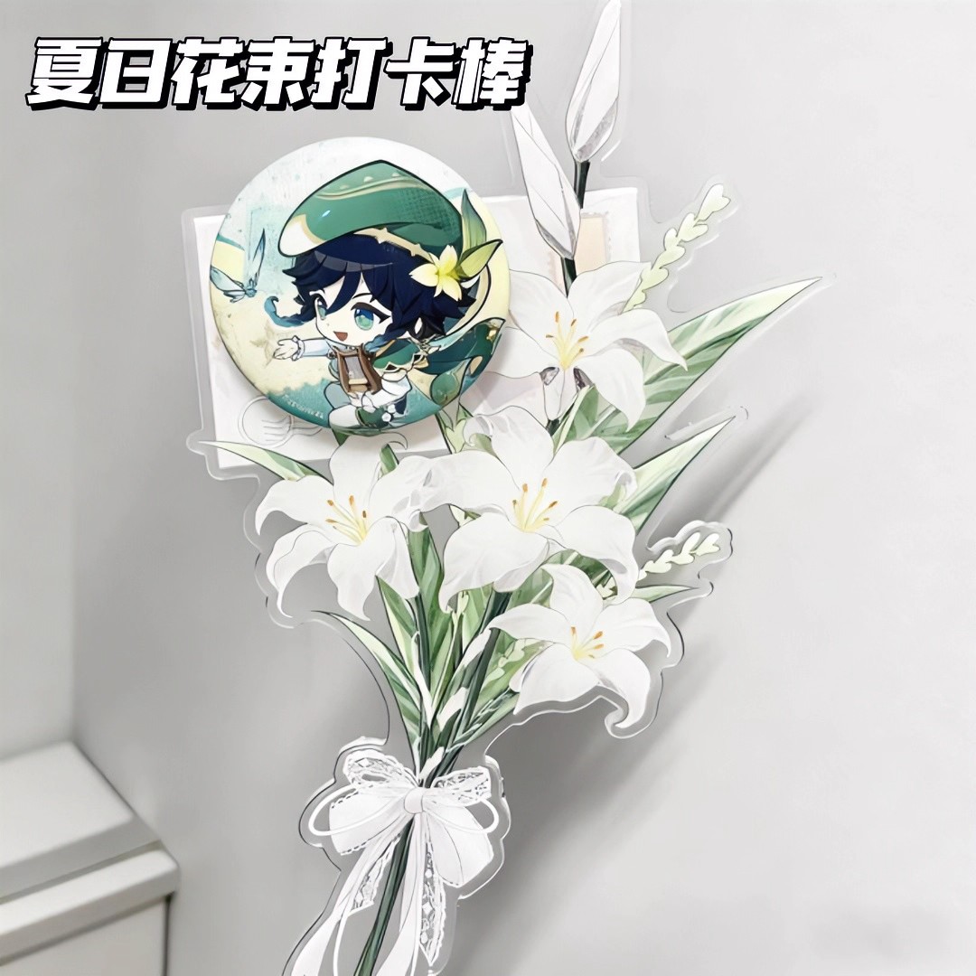 Summer Bouquet  Lily Magnetic attraction Acrylic Gu Mei Baji Clear go out photograph Exhibition lift Clap stick