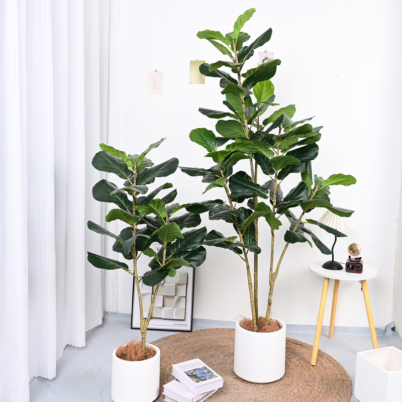 Nordic-Style Artificial Plant Ficus Lyrata Large-Scale Realistic Fake Green Plant Potted Indoor Living Room Floor Decoration Landscape Nordic-Style Artificial Plant Ficus Lyrata Large-Scale Realistic Fake Green Plant Potted Indoor Living Room Floor Decoration Landscape
