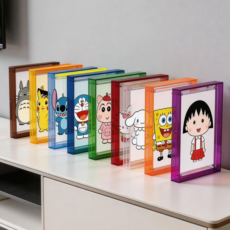 Colorful Acrylic Photo Frame Picture Frame Display Stand Empty Poster Display Mounting Wall Hanging Double-Sided Transparent Empty Clip Decoration DIY Colorful Acrylic Photo Frame Picture Frame Display Stand Empty Poster Display Mounting Wall Hanging Double-Sided Transparent Empty Clip Decoration DIY