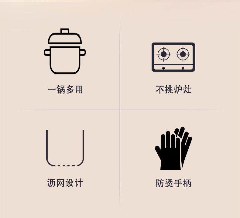 товар из китая 家用油炸神器防烫防溅省油大容量带盖子多用炸锅 Mizuki Hin