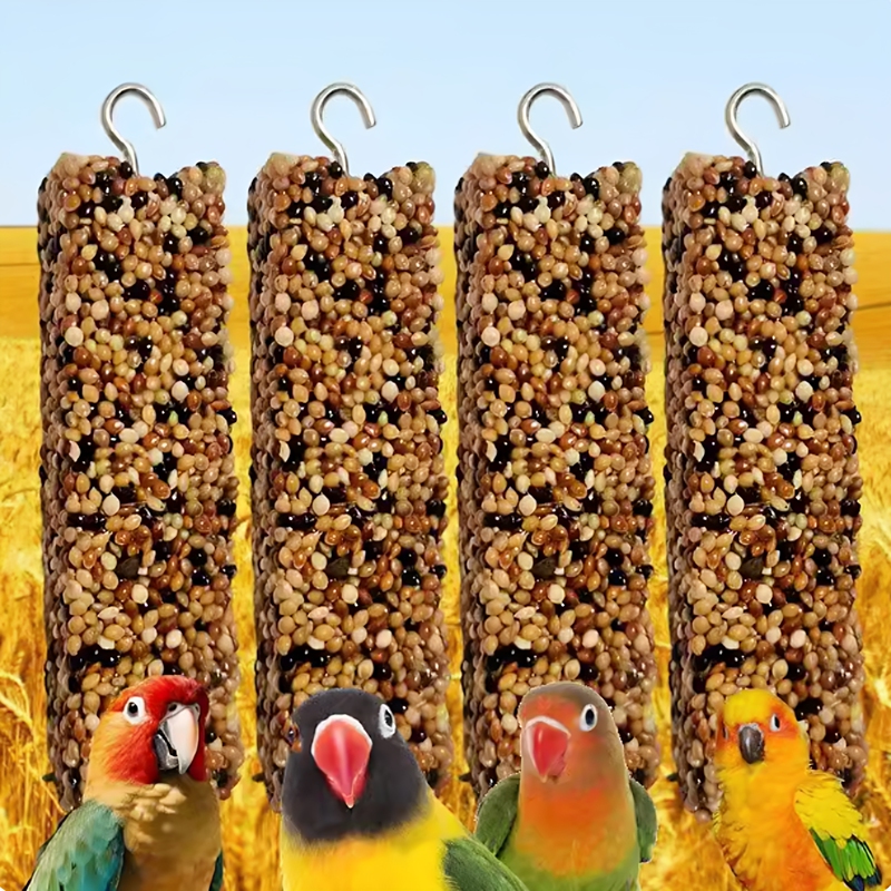 Parrot Chew Sticks, Fresh Grain Bird Snacks, Special Calcium Supplement Reward Supplies for Budgerigars, Lovebirds, and Cockatiels Parrot Chew Sticks, Fresh Grain Bird Snacks, Special Calcium Supplement Reward Supplies for Budgerigars, Lovebirds, and Cockatiels