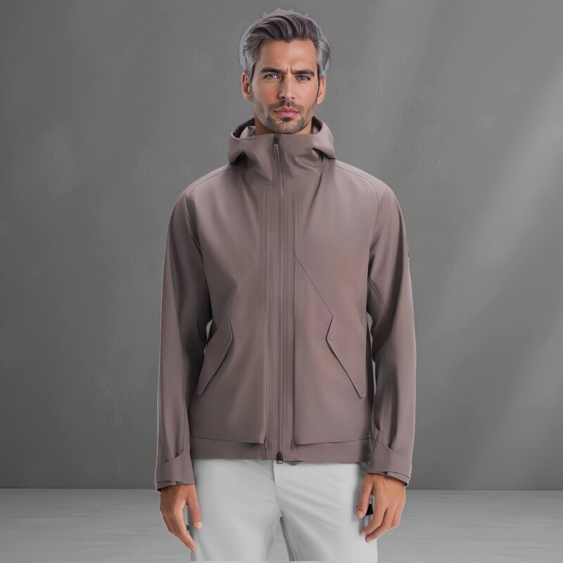 Softshell Jacket for Men 2025 New Spring and Autumn Hooded Windproof Waterproof Stretch Breathable Taped Outdoor Jacket for Men