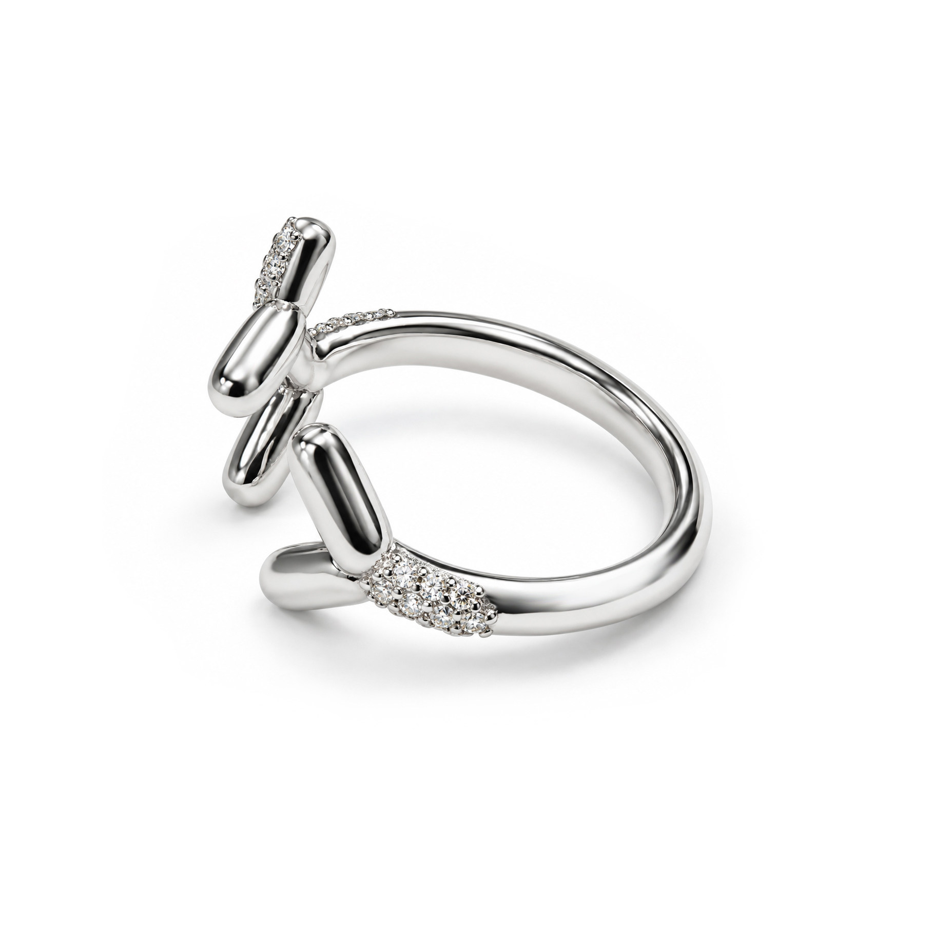 Flourishan Breed Diamond Balloon Puppy Ring