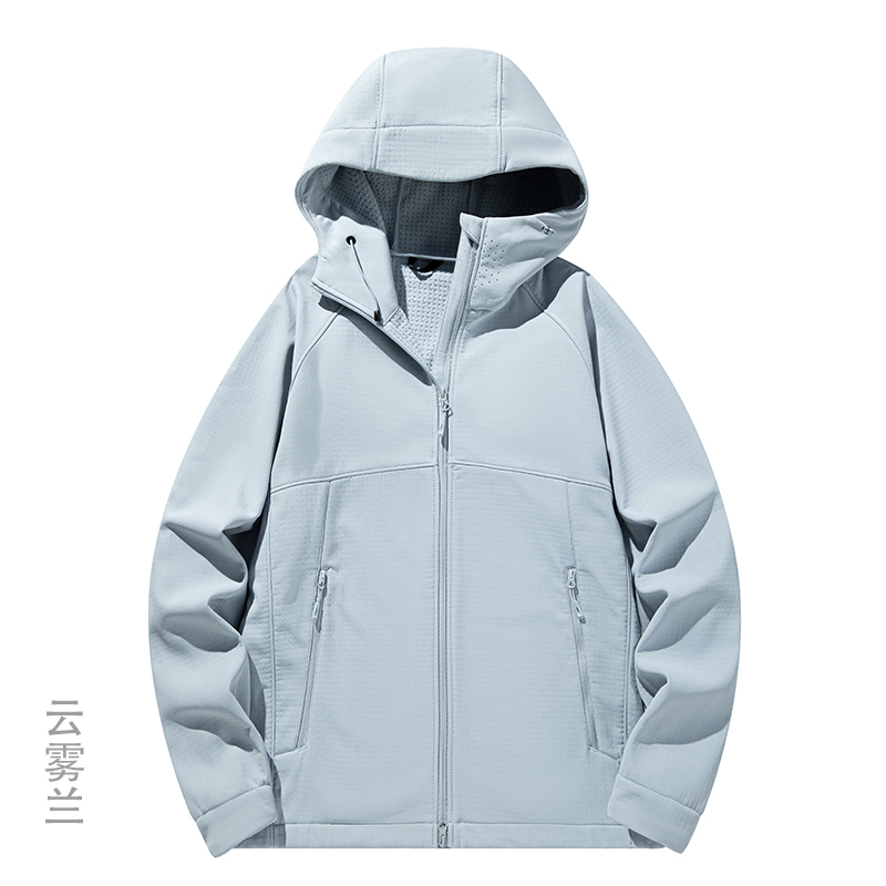 Outdoor Softshell Jacket for Men and Women, Hooded Windproof Jacket, Sports and Leisure Couple Jacket