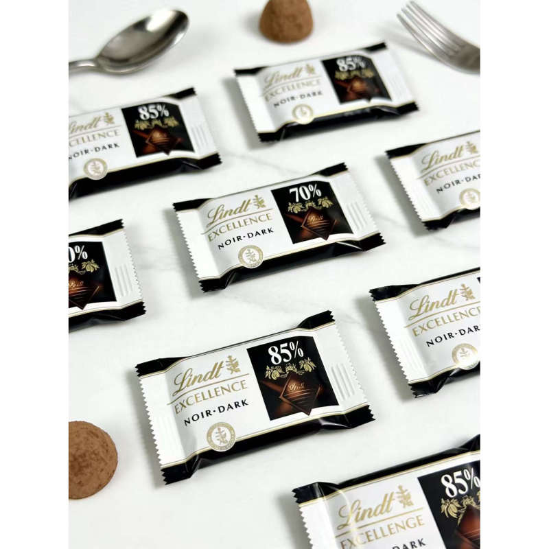 In Stock: French Lindt 70%, 85% Dark Chocolate Mini Bars, Coffee Companion, High Cocoa Content, Low Sugar, Healthy