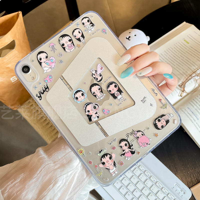 Xiaoyu DIY Pivot Shell Ipad11 Tablet Protective Case Mini7 Full Cover 2026 New Model Air8/7 Protective Cover Suitable for iPad Pro Apple 11Th Generation Anti-Bending 10.9 Anti-Drop 10.2 Inch 9 Sticker