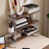 Acrylic desktop storage rack hole board wall bookshelf desk student dormitory office multi-layer storage shape