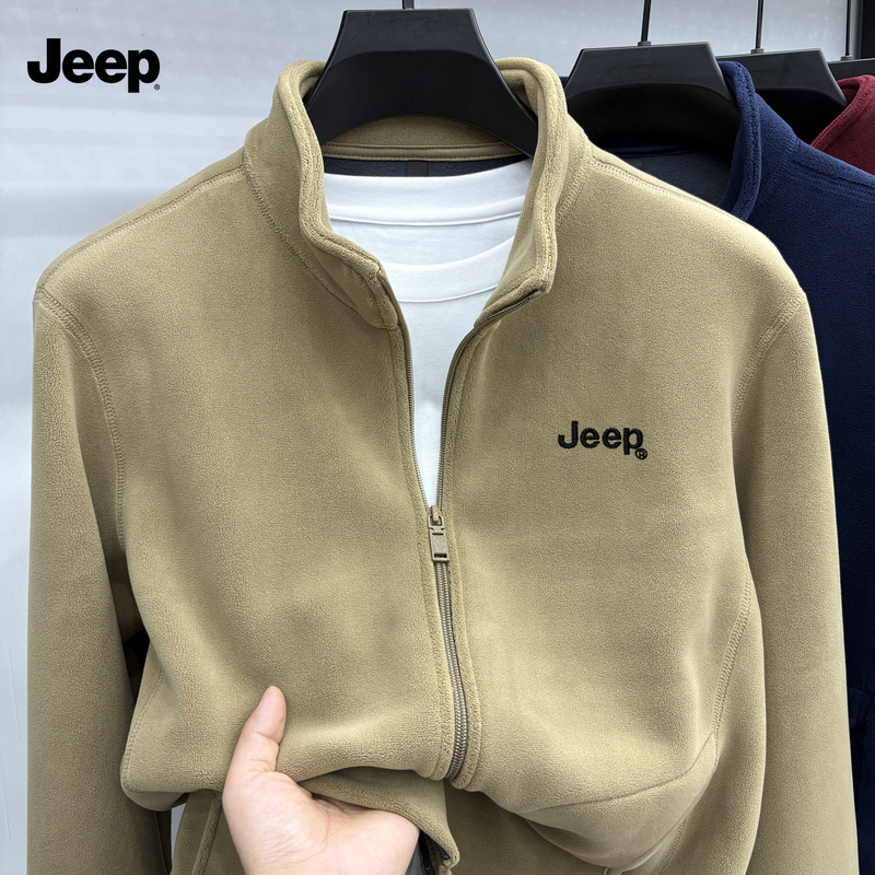 【Direct from Official Warehouse】Jeep Men's Fleece Jacket 2026 Autumn/Winter New Zip-Up Fleece Sweatshirt for Men 【Direct from Official Warehouse】Jeep Men's Fleece Jacket 2026 Autumn/Winter New Zip-Up Fleece Sweatshirt for Men