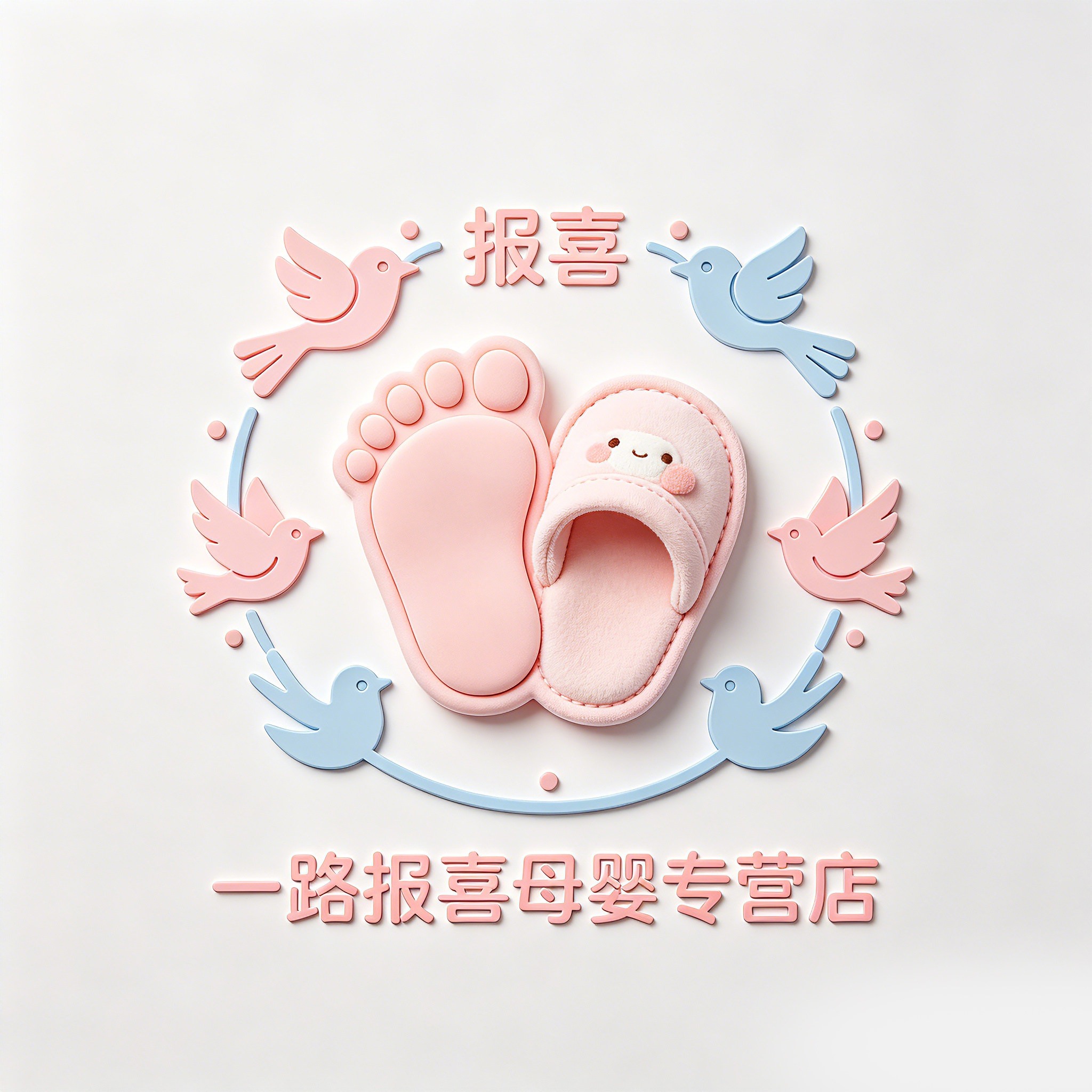 一路报喜母婴专营店的LOGO