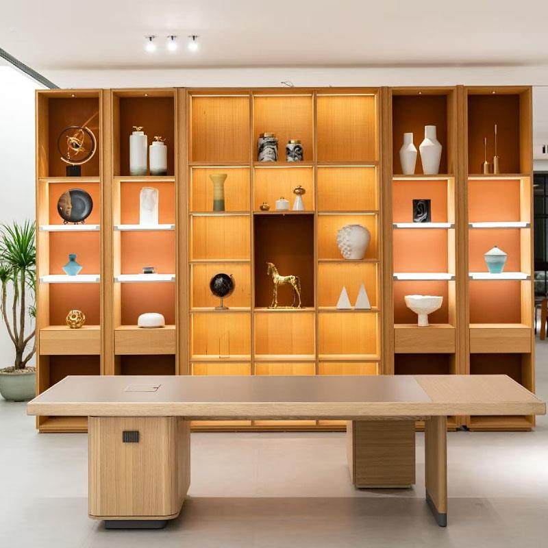 New Chinese-Style Solid Wood Tea Table and Chair Set, Modern Minimalist Tea Table, Office and Home Tea Table, Zen-Style Tea Room Tea Table