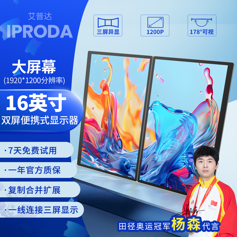 Dual-Screen, Triple-Screen Portable Monitor, Laptop Split-Screen, Dedicated for Stock Trading, Extended Secondary Screen, Multi-Screen Dual-Screen, Triple-Screen Portable Monitor, Laptop Split-Screen, Dedicated for Stock Trading, Extended Secondary Screen, Multi-Screen