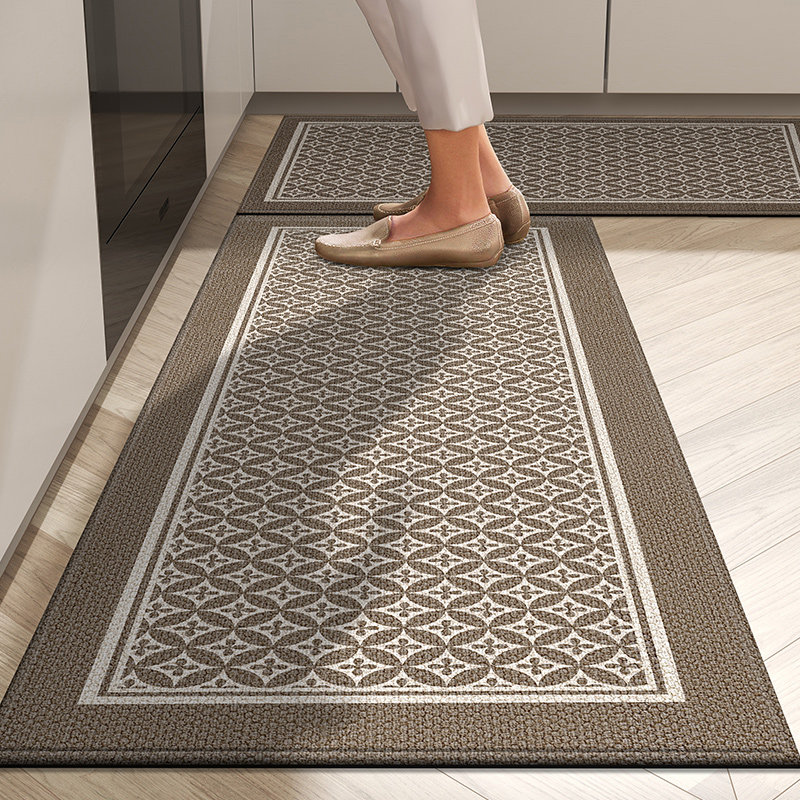 Kitchen floor mats are non-slip and oil-proof, wipeable and wash-free carpets, household E door entrance mats, waterproof special floor mats, no need to clean them.