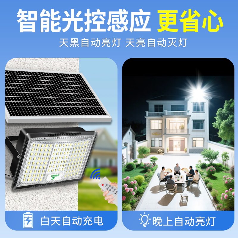 Solar Outdoor Lights, Home Garden Lights, New Sensor Lighting, Rural Yard Super Bright High-Power Strong Light Models