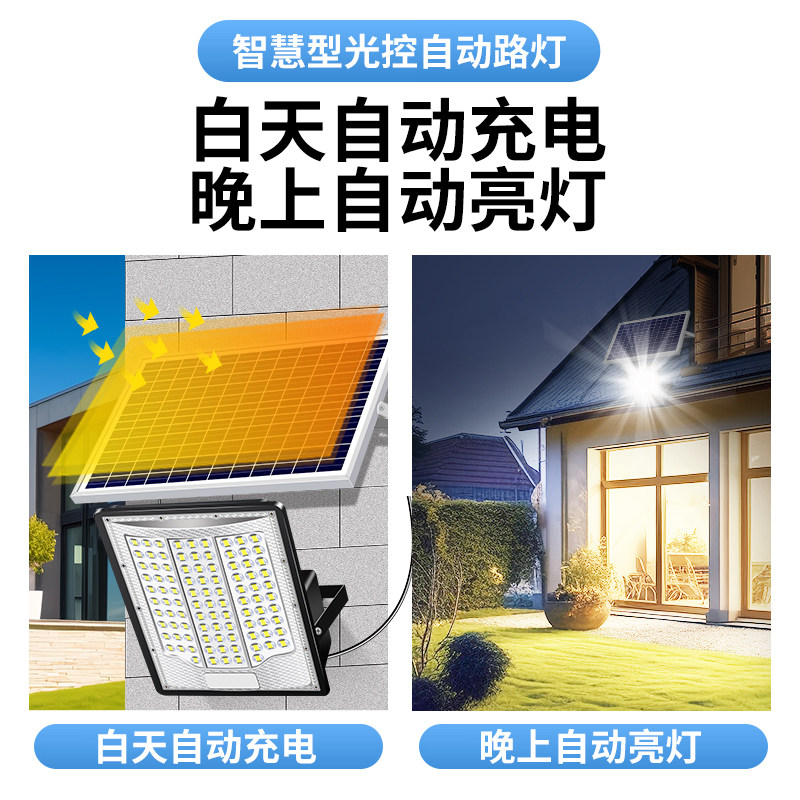 Solar Outdoor Lights, Home Garden Lights, Rural Yard New Style Super Bright High-Power Waterproof Sensor Lighting