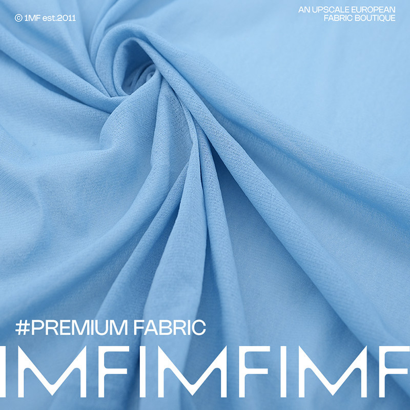 Jis .Pa Fashion Elastic Sky Blue Knitted Fabric Width 148cm Imported from Italy J74154 455