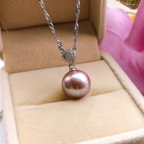 Fake one penalty ten natural pearl pendant necklace send 925 sterling silver chain New freshwater light no time