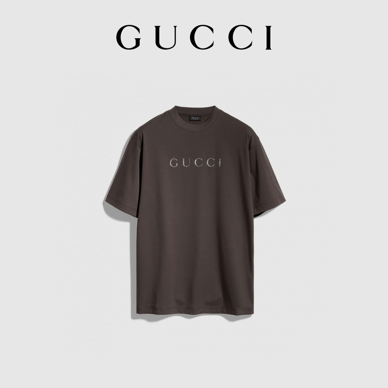 [New Style] Gucci Gucci Printed Knitted Cotton T-Shirt