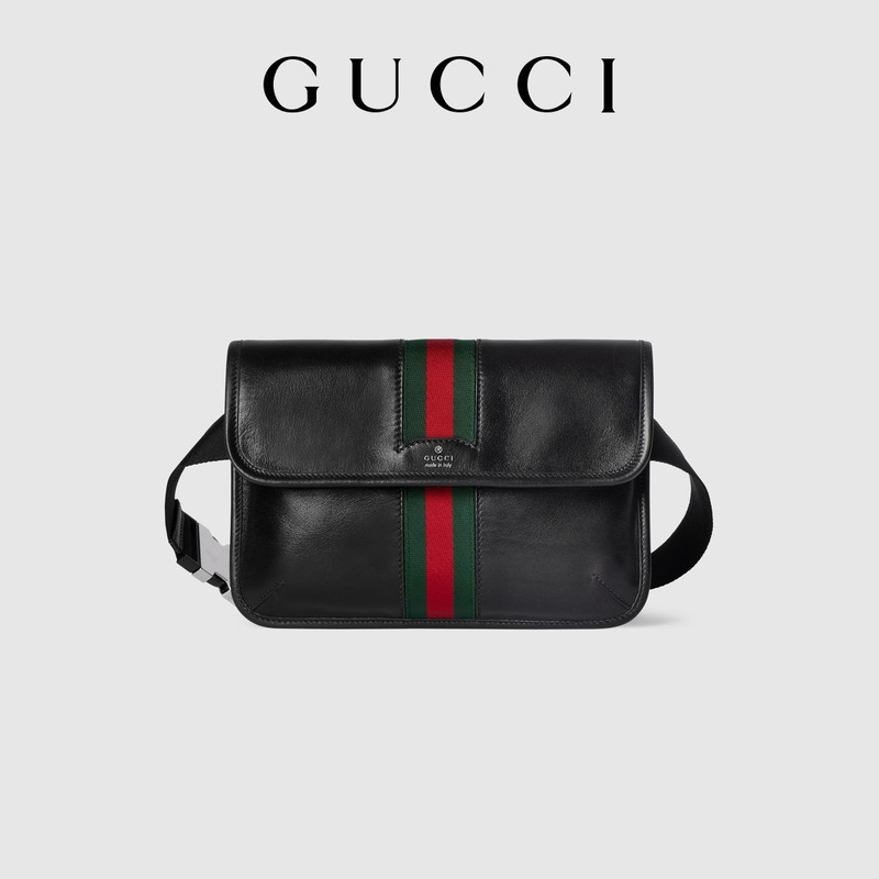 [New Style] Gucci Web Trademark Series Small Waist Bag