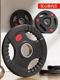 Pure Cast Iron Barbell Plates, Dumbbell Plates, Metal Painted Iron-Coated Three-Hole Hand-Held Iron-Coated Olympic Bar, Small Hole, Large Hole, for Home Use