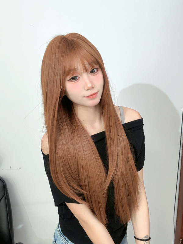 No. 4 Warm Orange Long Straight Hair (New Product) No. 4 Warm Orange Long Straight Hair (New Product)