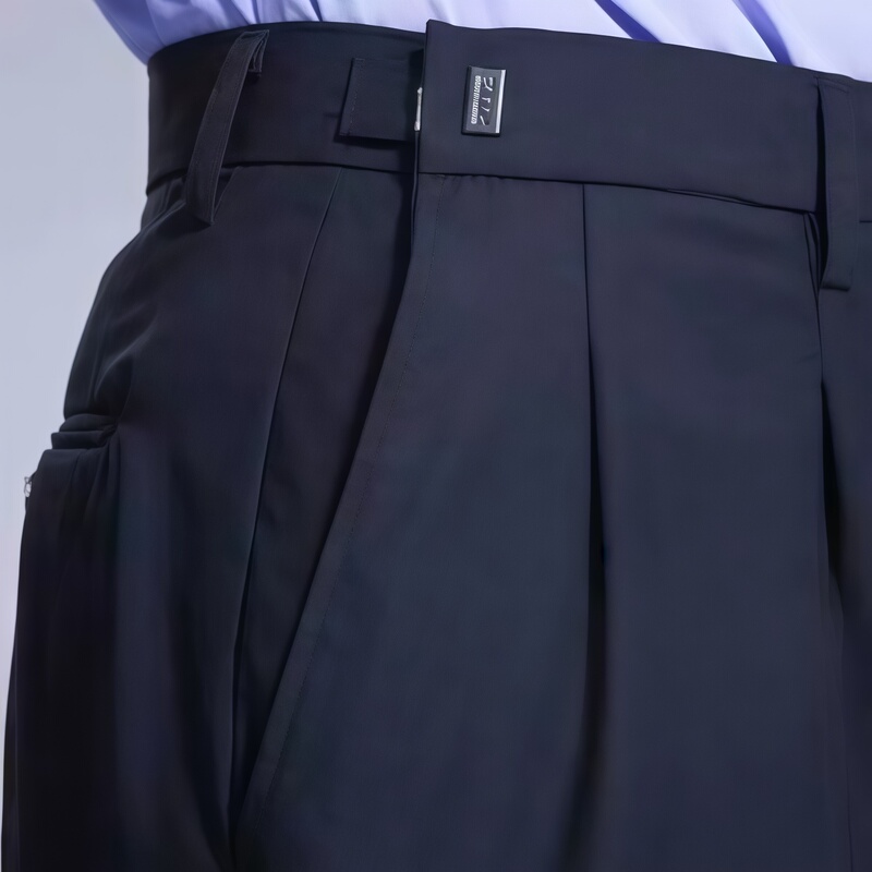 Spring and Autumn Duty Pants for Men and Women, Navy Blue, Formal Warning and Commuting Special-Purpose Pants, Straight-Leg Long Pants, Adjustable Dress Pants
