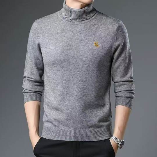 2025秋冬新款圆领情侣长袖毛衣打底衫2