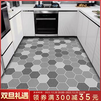 Kitchen floor mats are oil-proof, non-slip and waterproof, large-area entry door mats, pvc leather, no-wash floor mats, wipeable carpets
