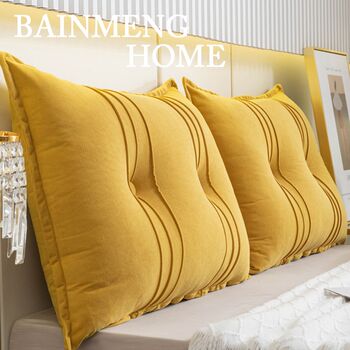 2024 new snow velvet bedside combination cushion a soft pack anti-collision large backrest tatami bay window cushion removable