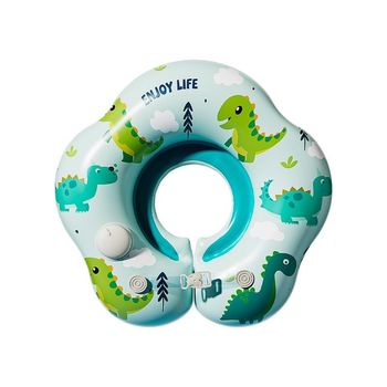 Baby swimming rings, small-month-old neck rings, 3 months old, children's thickened wear-resistant swimming supplies, press-type inflatable