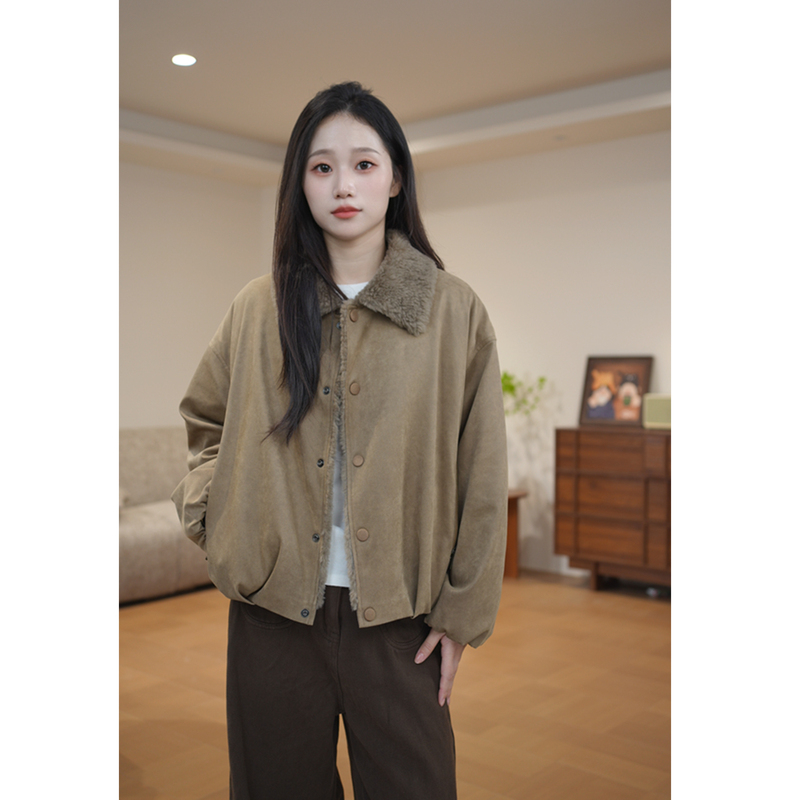Tf331 New Style 100% Sheep Wool Jacket for Women, Loose and Slimming, Pure Wool Casual Jacket
