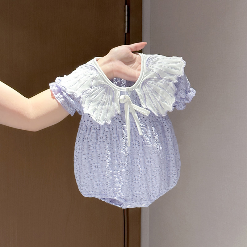 Italian Style Ttit Summer Baby Girl Princess Wing Romper Lace Infant Short-Sleeve Triangle Outdoor Crawling Outfit Italian Style Ttit Summer Baby Girl Princess Wing Romper Lace Infant Short-Sleeve Triangle Outdoor Crawling Outfit