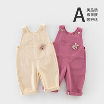 British Next Kiss girls pure cotton overalls spring and autumn 1-3 years old infants and young childrens style jumpsuits