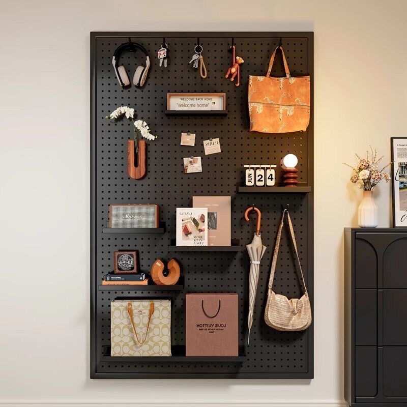 Round hole hole board wall storage rack cargo rack stainless steel display storage jewelry hardware tools universal hanging board