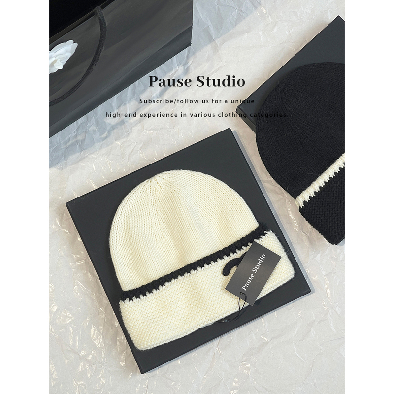 Pause/Differentiate from Mass-Market Goods~ Chanel-Style Chunky Knit Wool Hat for Women, 2025 New Model, Warm Winter Hat