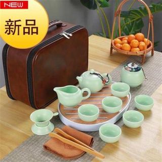 Home tea tray, home ceramic kung fu tea tea set, small tea cup set, ceramic stoneware exquisite display, living room travel
