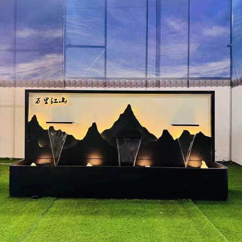 Резная перегородка 定制不锈钢屏风金属隔断墙户外庭院别墅背景墙酒店山水室内外屏风 No brand