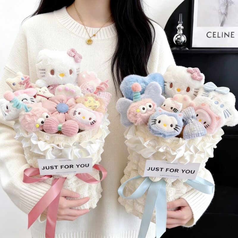 Creative Hello Kitty Cartoon Doll Bouquet Birthday Gift for Girlfriend, Best Friend, or Children
