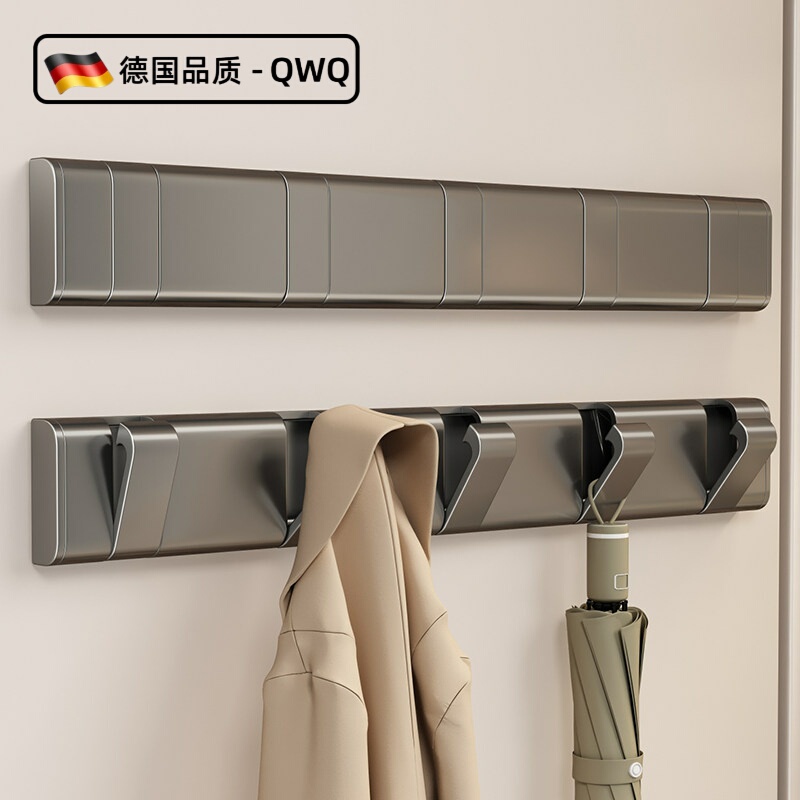 German Invisible No-Drill Hooks for Hanging Clothes Behind the Door, Entryway Coat Rack, Wall-Mounted Folding Bathroom Hooks German Invisible No-Drill Hooks for Hanging Clothes Behind the Door, Entryway Coat Rack, Wall-Mounted Folding Bathroom Hooks
