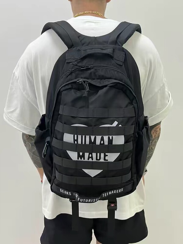 【Human Made】Human Military Backpack Military-Style Heart-Shaped Large-Capacity Backpack