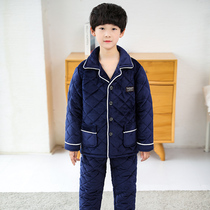 Boys pajamas autumn and winter children children winter thickened coral velvet flannel children Boy Home clothing set