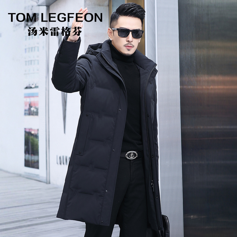 Tommy Official | Official Genuine Product | Winter Men's down Jacket, Mid-Length, Thickened, Warm, Long Style, Large Size Coat. Tommy Official | Official Genuine Product | Winter Men's down Jacket, Mid-Length, Thickened, Warm, Long Style, Large Size Coat.