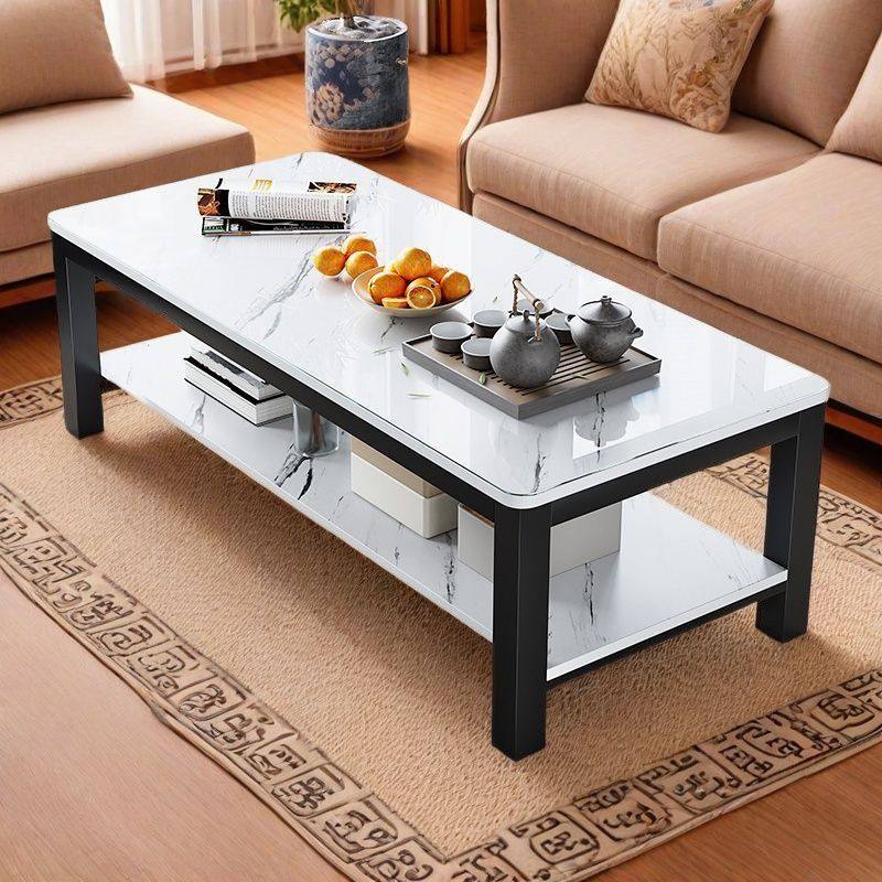 コーヒーテーブル、リビングルーム、自宅、オフィス、強化ガラス製ティーテーブル、シンプル、モダンなイタリアンスタイル、小さなアパート向けの長方形テーブル