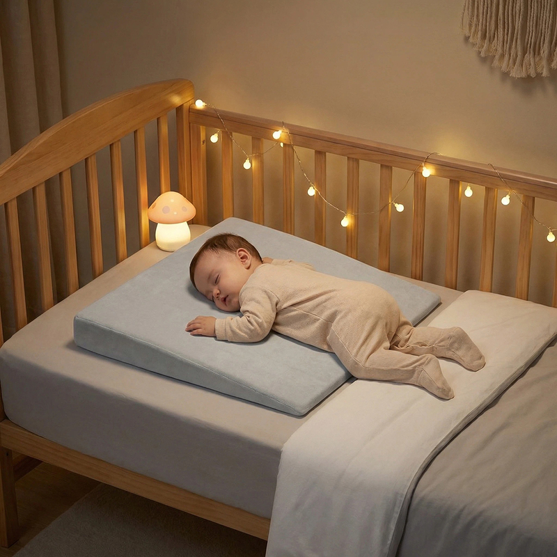 Ring-Shaped Baby Slope Pillow Relieves Spitting Up, Widened and Lengthened Slope Cushion, 0-Layer Spine Protection, Perfect Support Ring-Shaped Baby Slope Pillow Relieves Spitting Up, Widened and Lengthened Slope Cushion, 0-Layer Spine Protection, Perfect Support