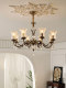 All-Copper American-Style Vintage Living Room Chandelier, Light Luxury French-Style Elegant Dining Room Lamp, High-End Bedroom Designer Crystal Lamp