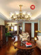 American Chandelier Living Room Lamp European Style Light Luxury Master Bedroom Dining Room Atmospheric Retro All-Copper Creative High-End Lamps