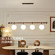 All-Copper Mid-Century Style Restaurant Chandelier, American Retro Solid Wood Linear Light, North American Black Walnut Bar Counter Simple Long Strip Light