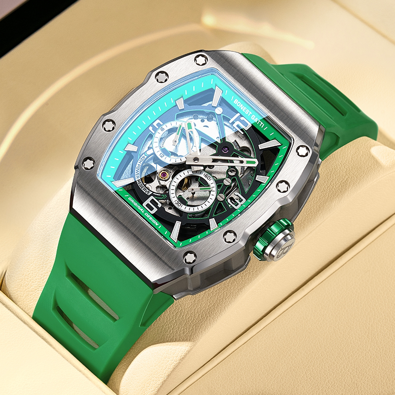 [Hot-Selling Item] German Bugatti Watch Men's Fully Automatic Mechanical Watch Fashionable Sports Luminous Waterproof Watch