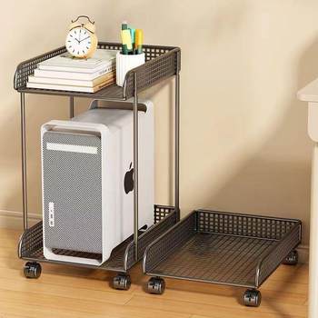 Computer host bracket chassis rack desktop placement rack two-layer chassis rack bracket base tray under the table