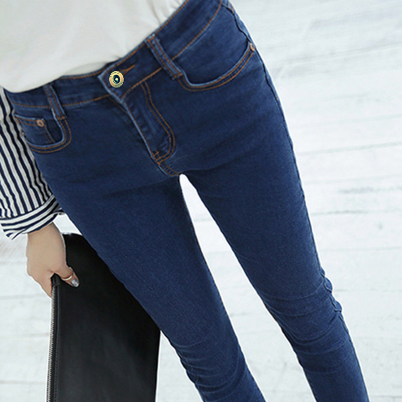 2020 spring new high-waisted jeans women's black Korean version are thin and stretchy skinny all-match nine-point pencil trousers