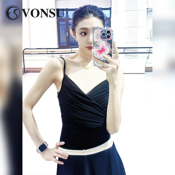 Vonsu Classy Ballet Gymnastics Suit Women's Practice Suit Aerial Yoga Art Candidate Body Suit B6521